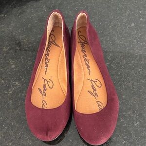 American Rag Women's Deep Red Flats